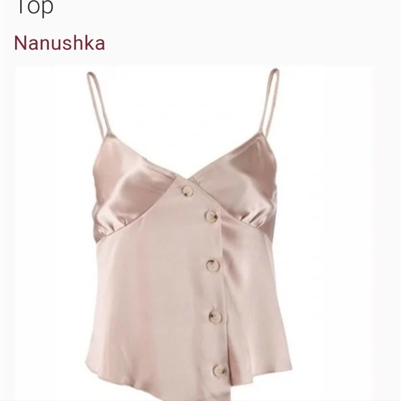 NANUSHKA Asymmetric Abio Satin Camisole - Blush Medium - Picture 8 of 8